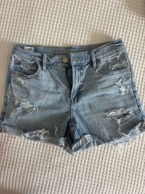 American Eagle Outfitters Light Wash Distressed Denim Shorts
